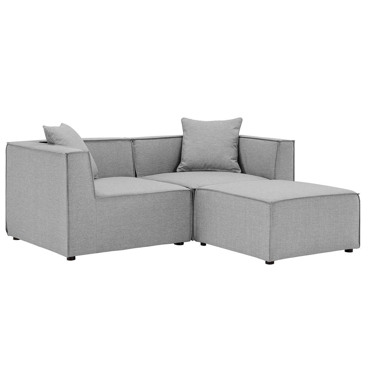 Merida Alfresco Upholstered Sectional, Gray