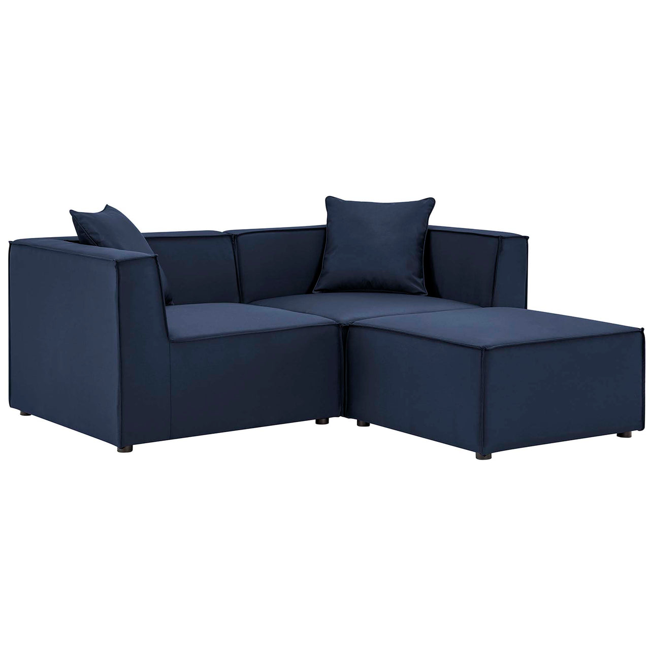 Merida Alfresco Upholstered Sectional, Navy