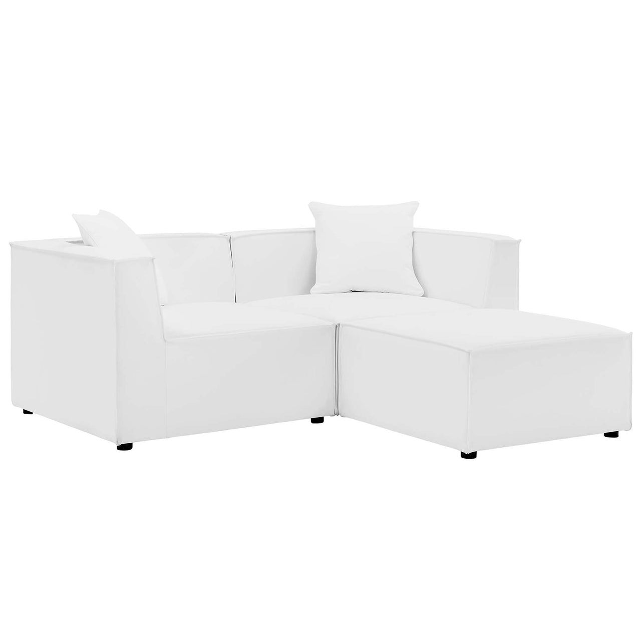 Merida Alfresco Upholstered Sectional, White