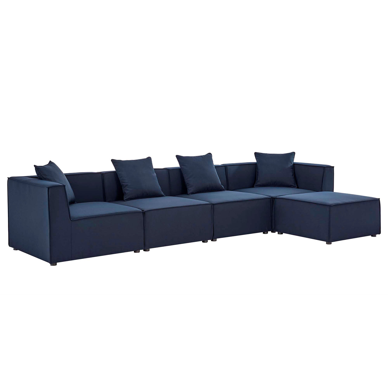 Merida 5-Piece Alfresco Upholstered Sectional, Navy