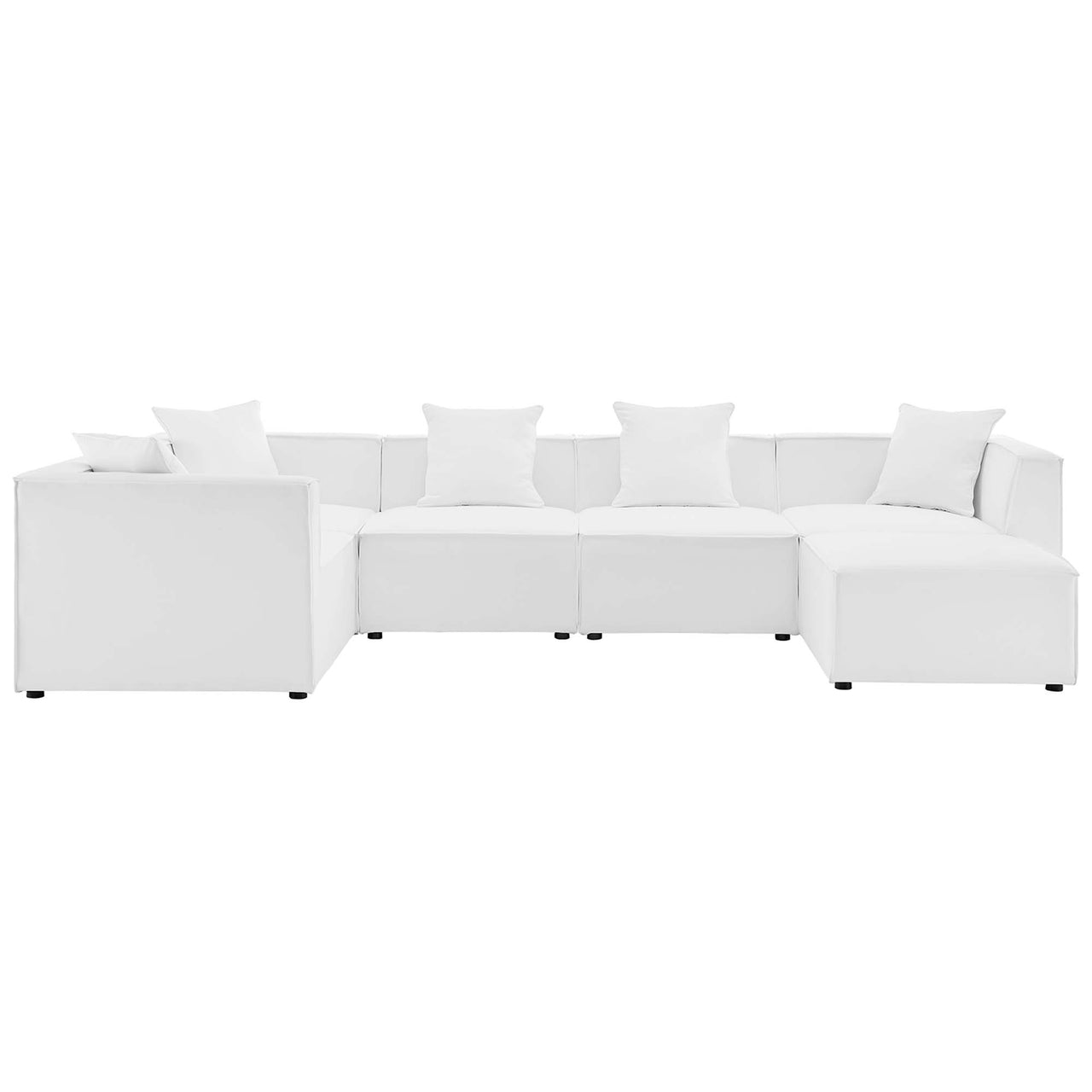Merida 6-Piece Alfresco Upholstered Sectional, White
