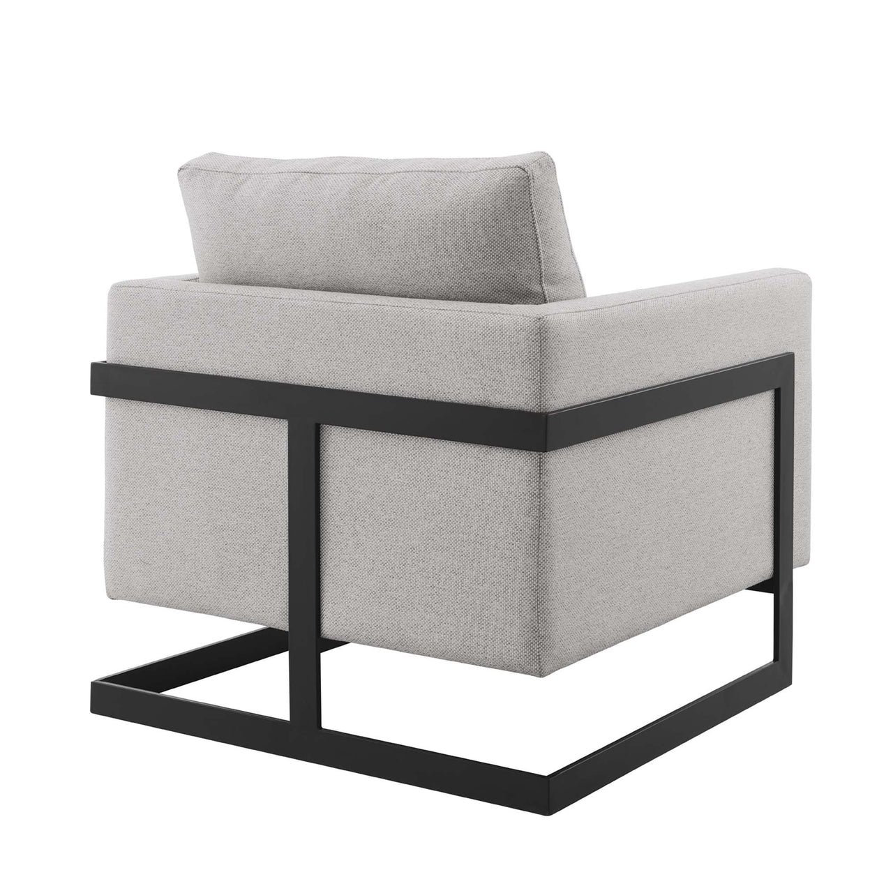 Parallel Fabric Armchair, Black & Ivory