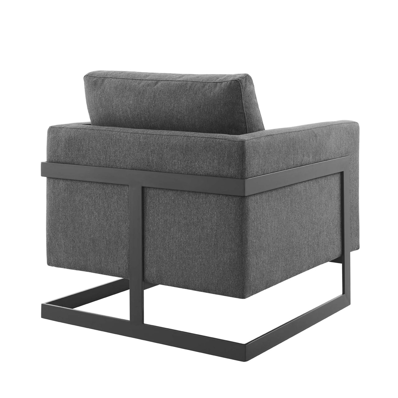 Parallel Fabric Armchair, Black & Charcoal