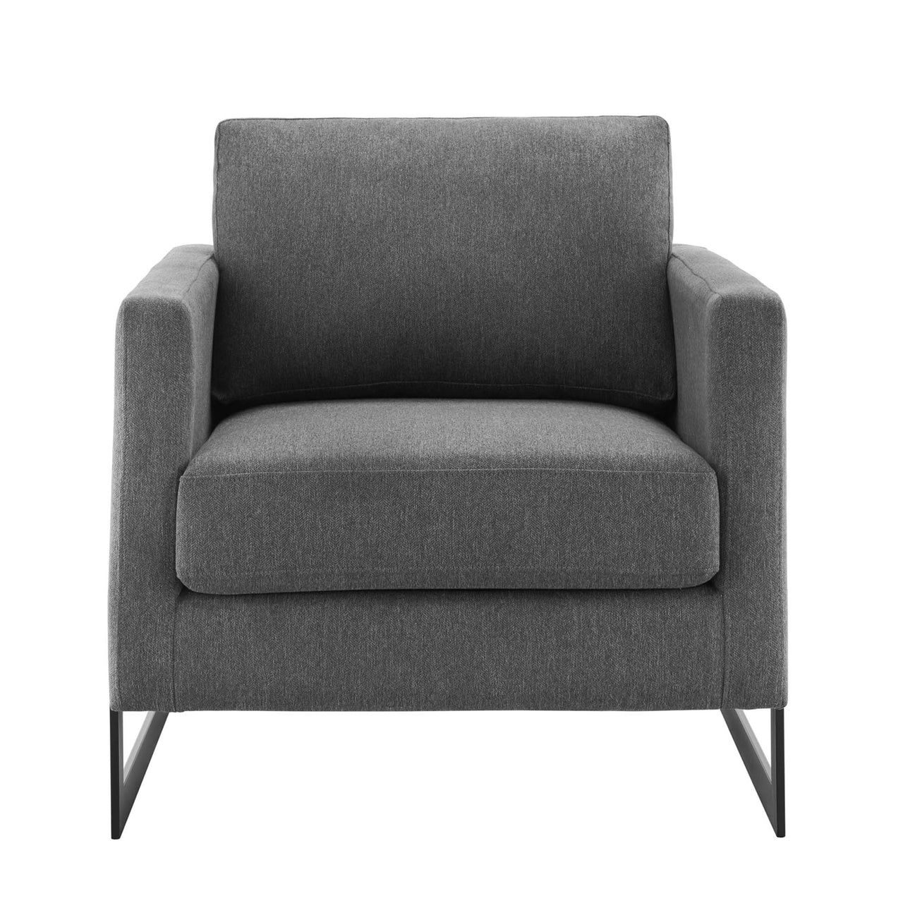 Parallel Fabric Armchair, Black & Charcoal