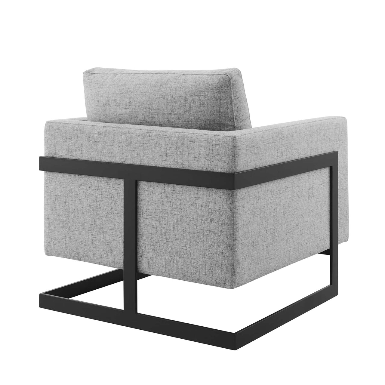 Parallel Fabric Armchair, Black & Light Gray