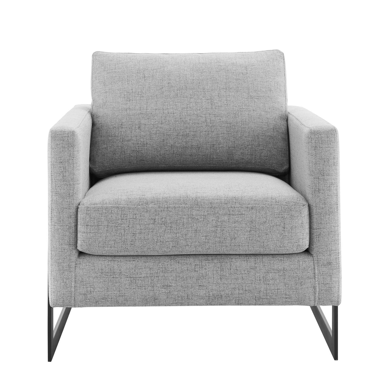 Parallel Fabric Armchair, Black & Light Gray