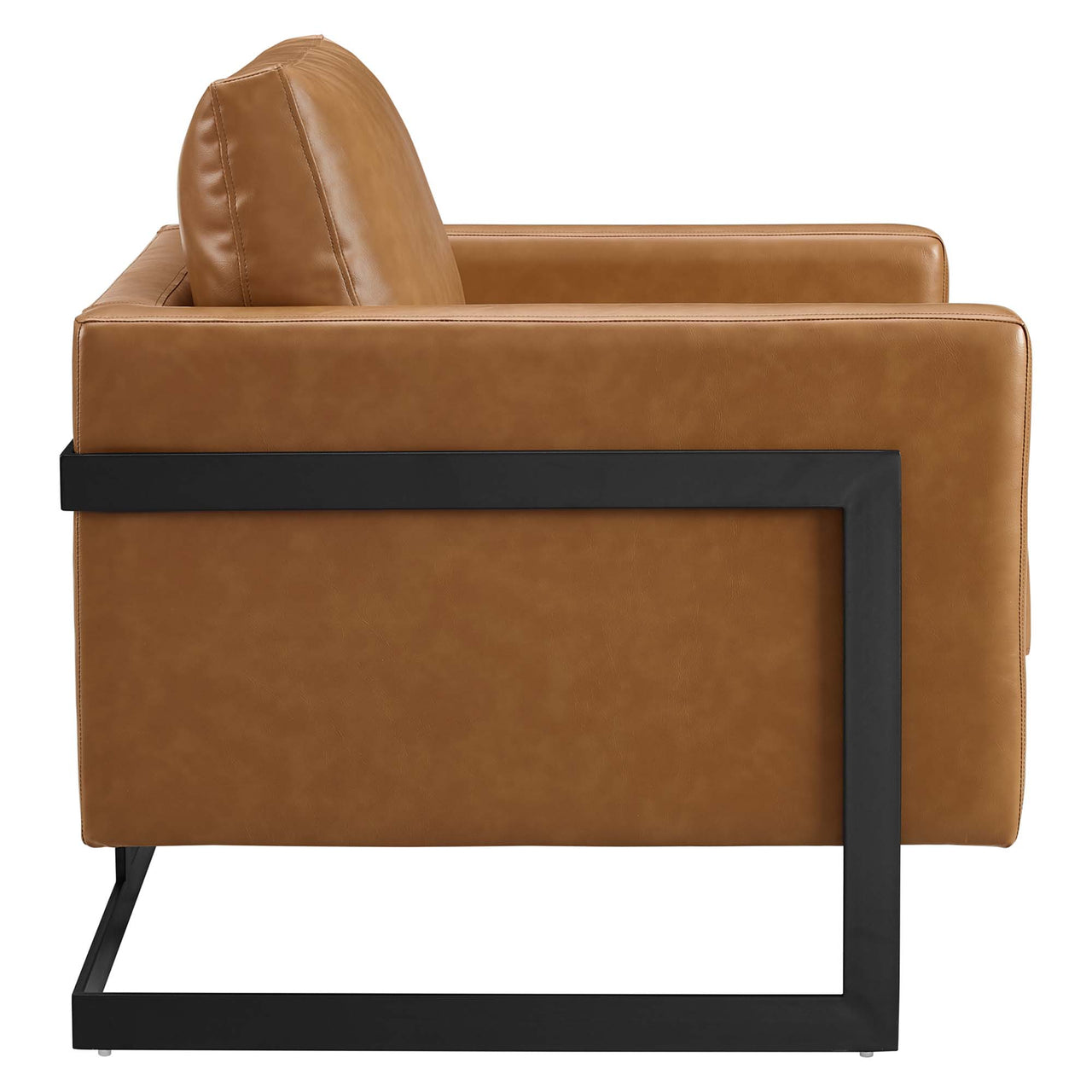 Parallel Eco-Leather Armchair, Black & Tan