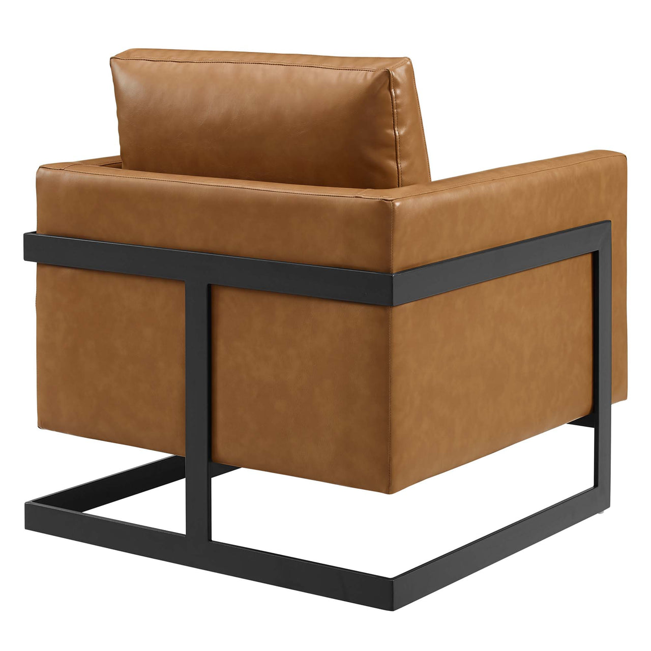 Parallel Eco-Leather Armchair, Black & Tan