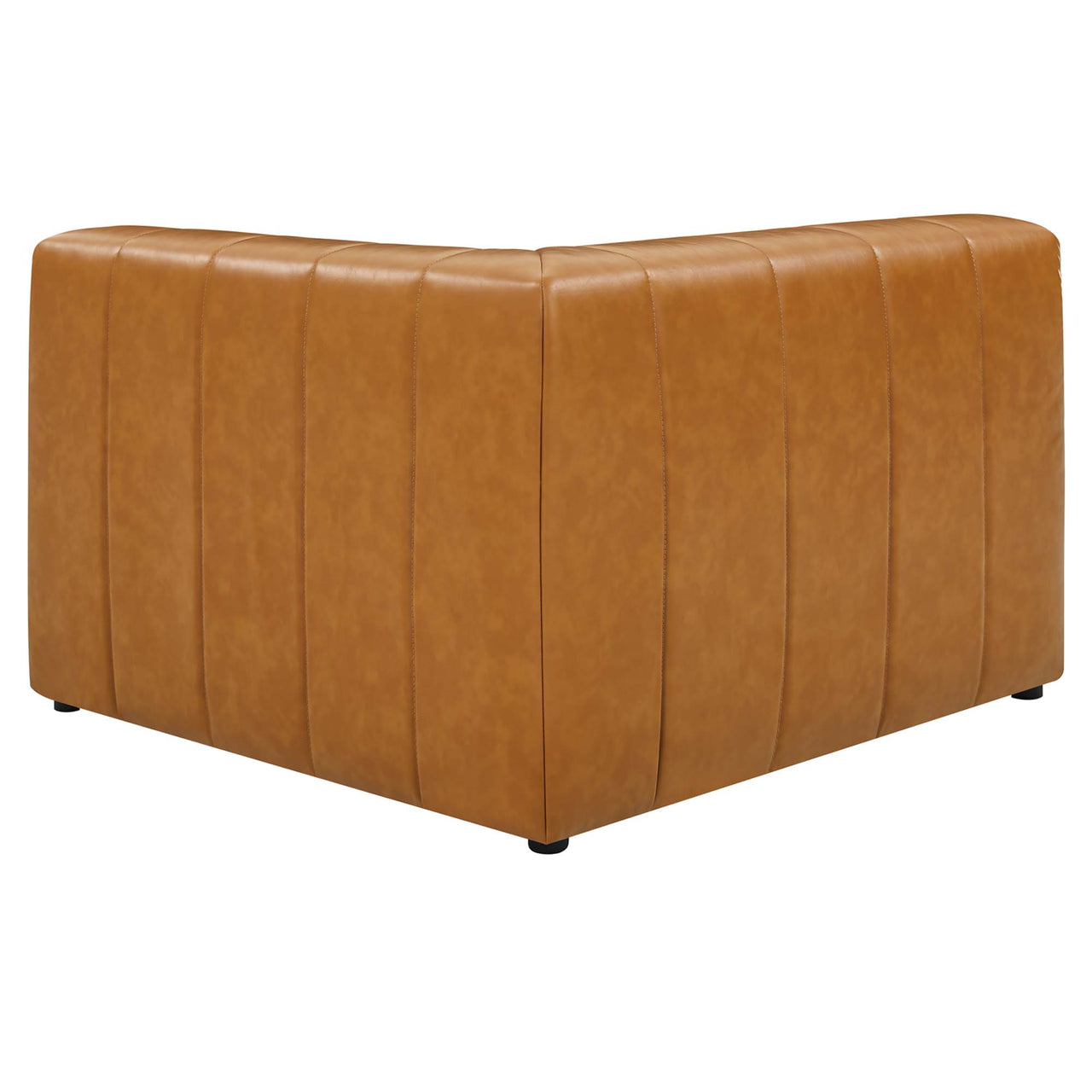 Barden Eco-Leather Right-Arm Chair | Modular Sectional Component, Tan