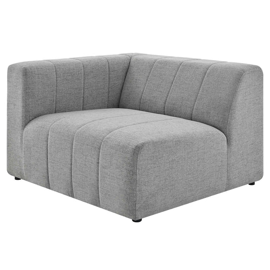Barden Fabric Left-Arm Chair | Modular Sectional Component, Light Gray