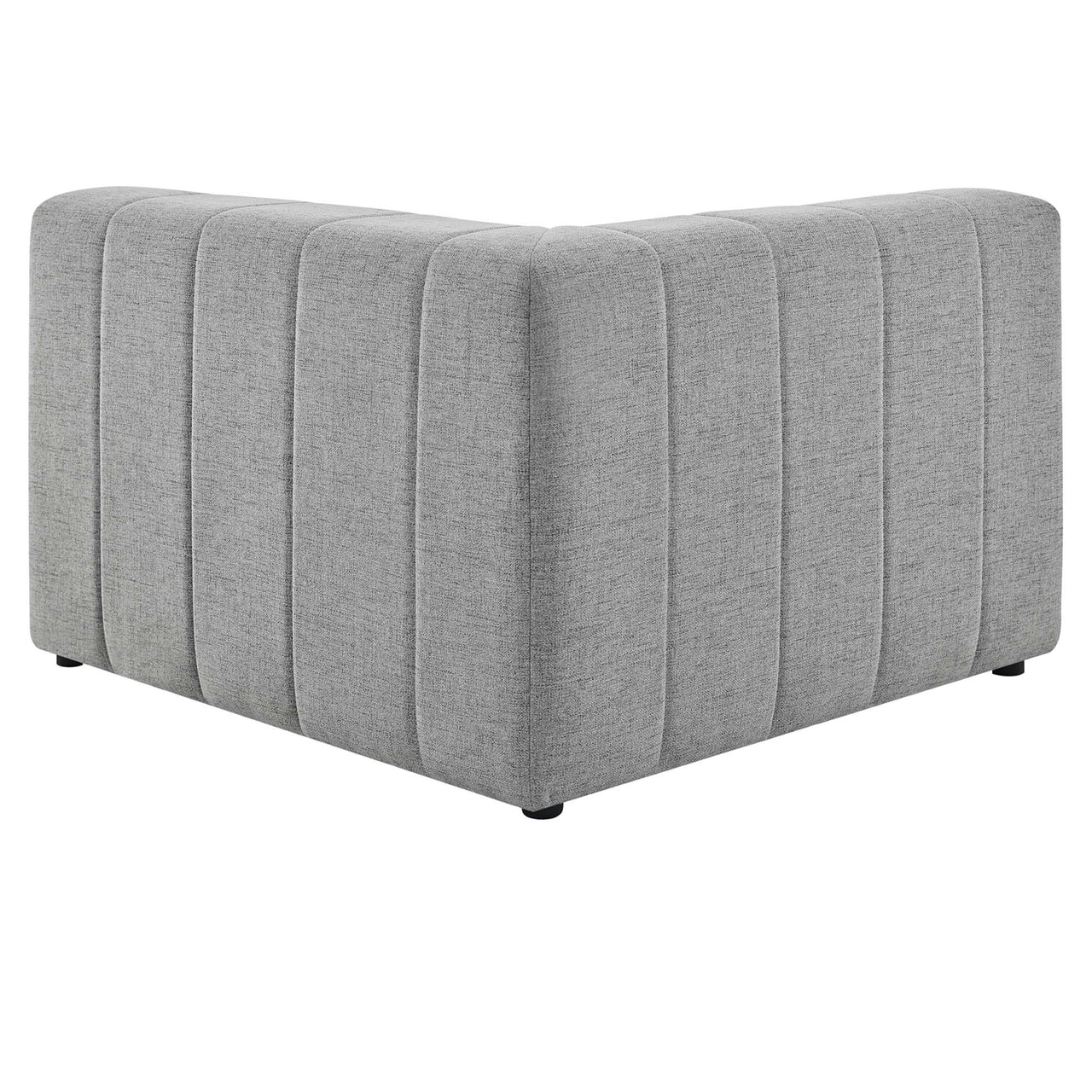 Barden Fabric Left-Arm Chair | Modular Sectional Component, Light Gray