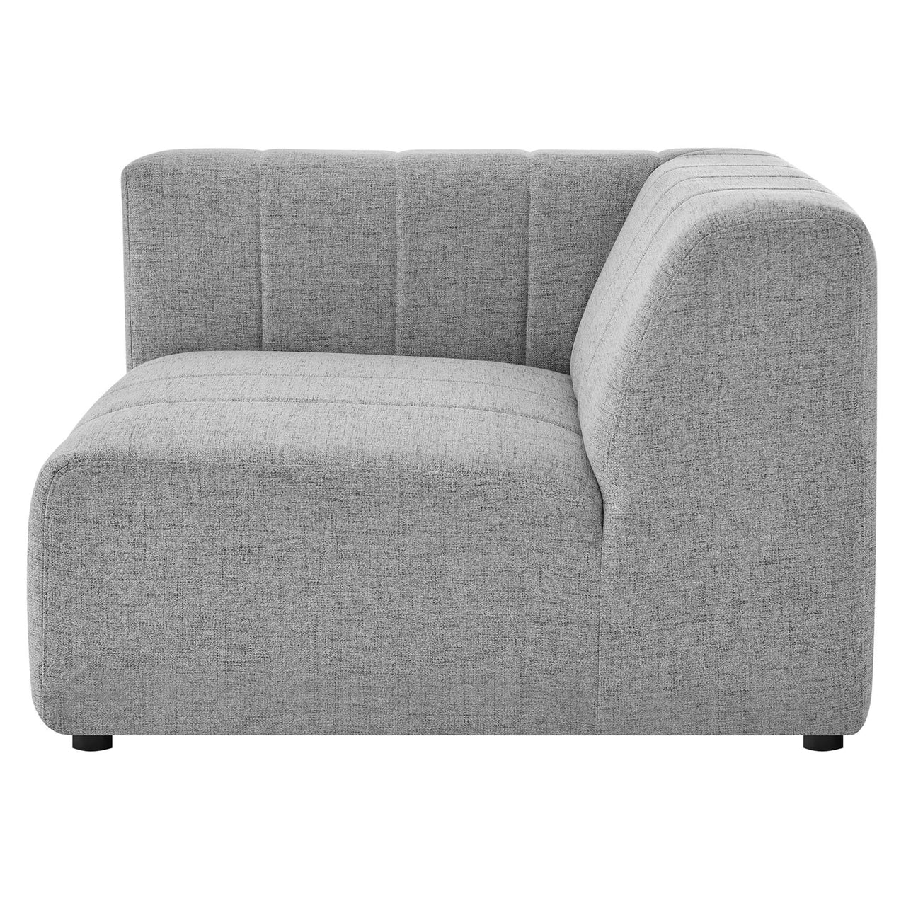 Barden Fabric Left-Arm Chair | Modular Sectional Component, Light Gray