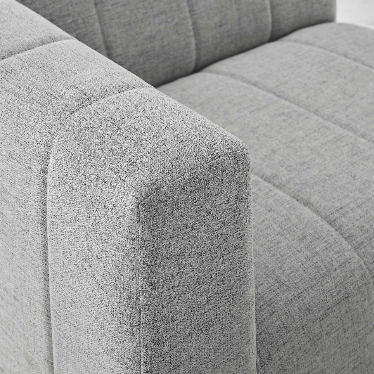 Barden Fabric Left-Arm Chair | Modular Sectional Component, Light Gray