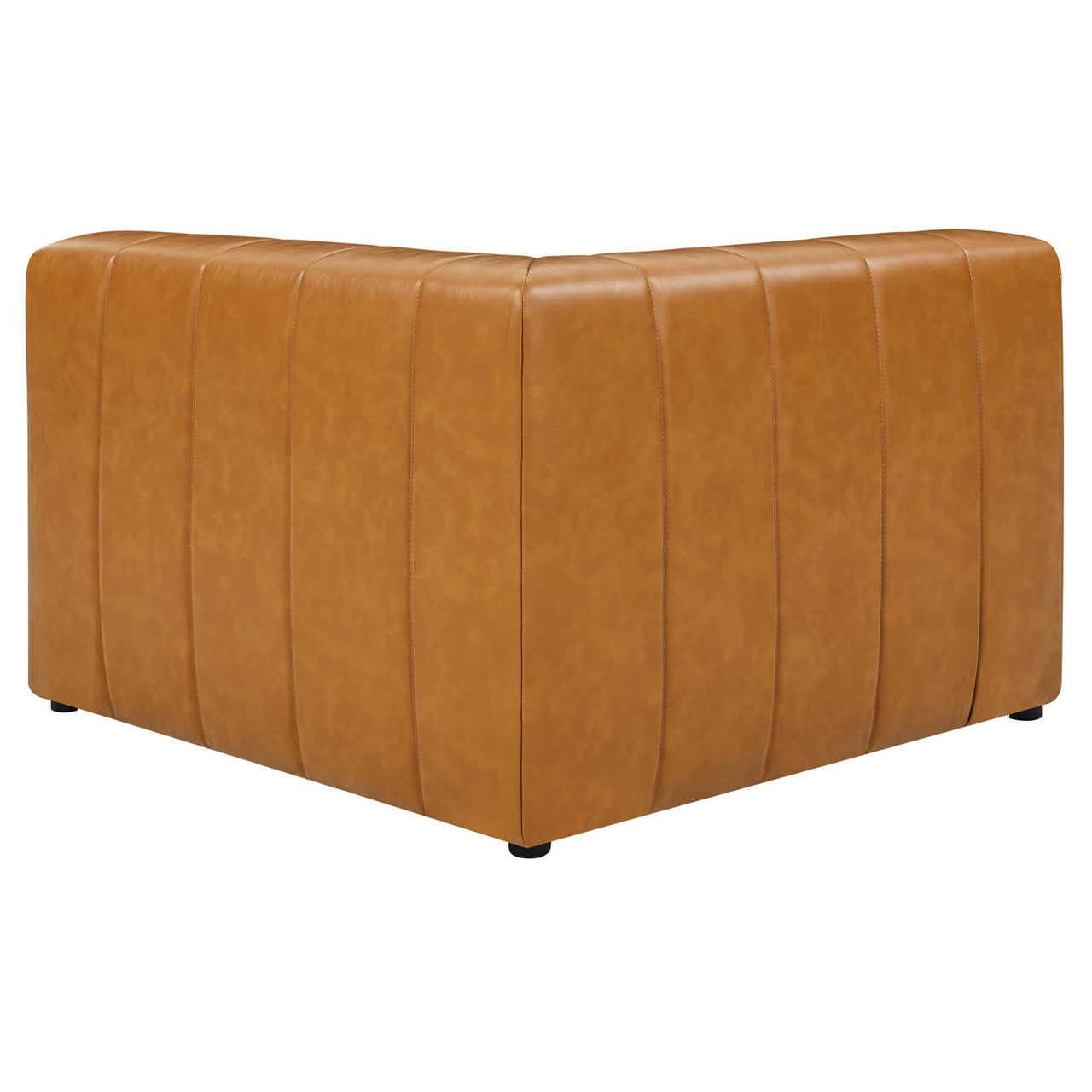Barden Eco-Leather Left-Arm Chair | Modular Sectional Component, Tan