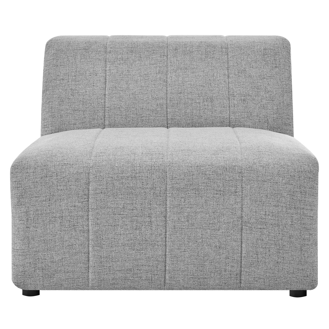 Barden Fabric Armless Chair | Modular Sectional Component, Light Gray