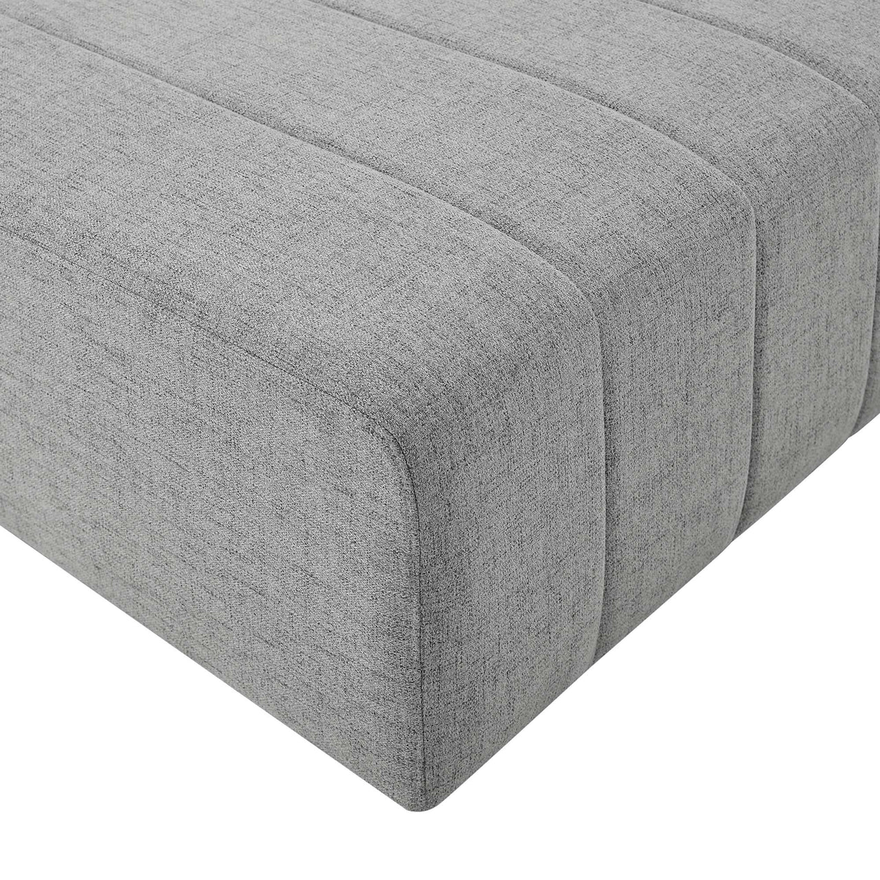 Barden Fabric Armless Chair | Modular Sectional Component, Light Gray