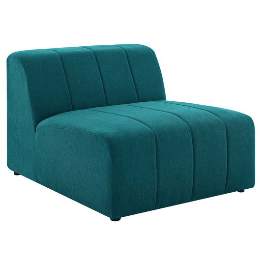 Barden Fabric Armless Chair | Modular Sectional Component, Teal