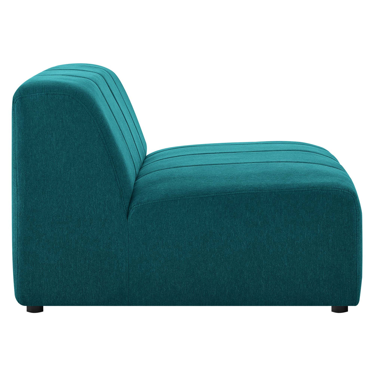 Barden Fabric Armless Chair | Modular Sectional Component, Teal
