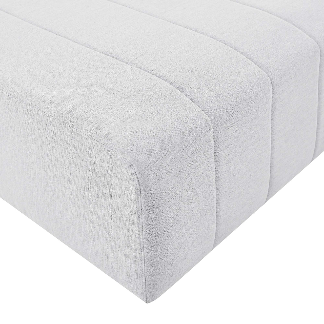 Barden Fabric Ottoman | Modular Sectional Component, Ivory