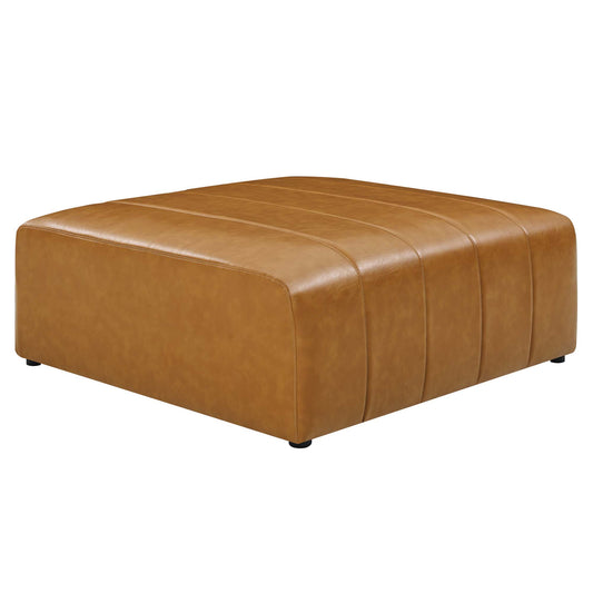 Barden Eco-Leather Ottoman | Modular Sectional Component, Tan