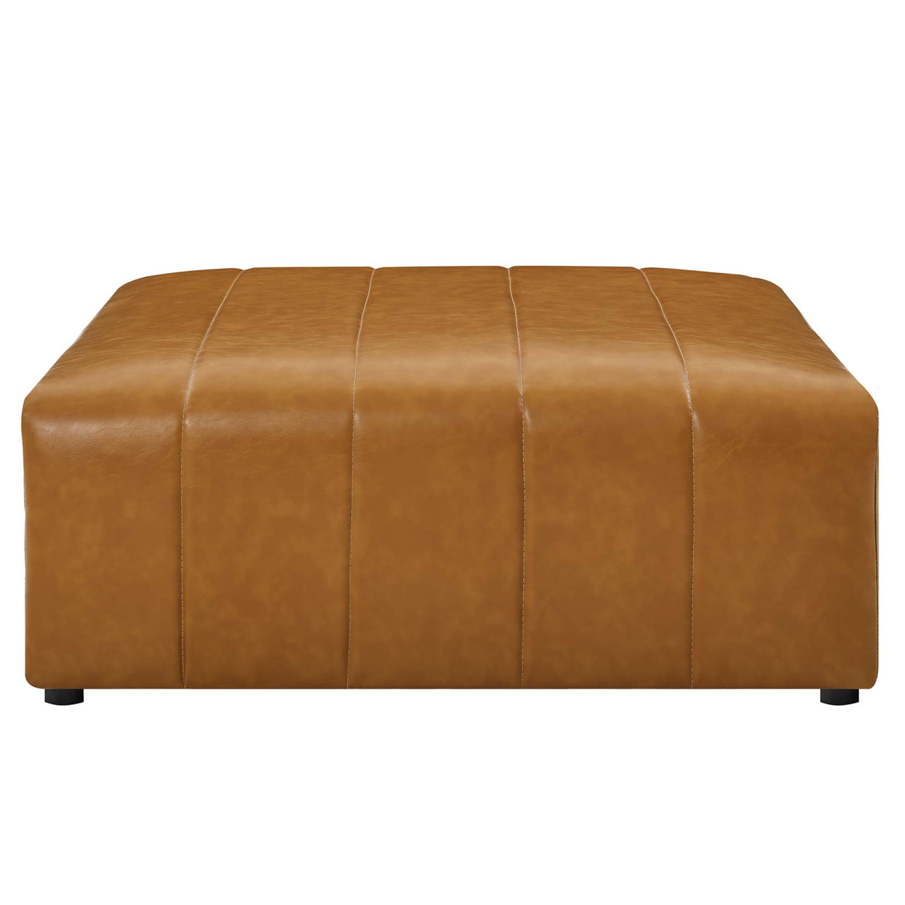 Barden Eco-Leather Ottoman | Modular Sectional Component, Tan