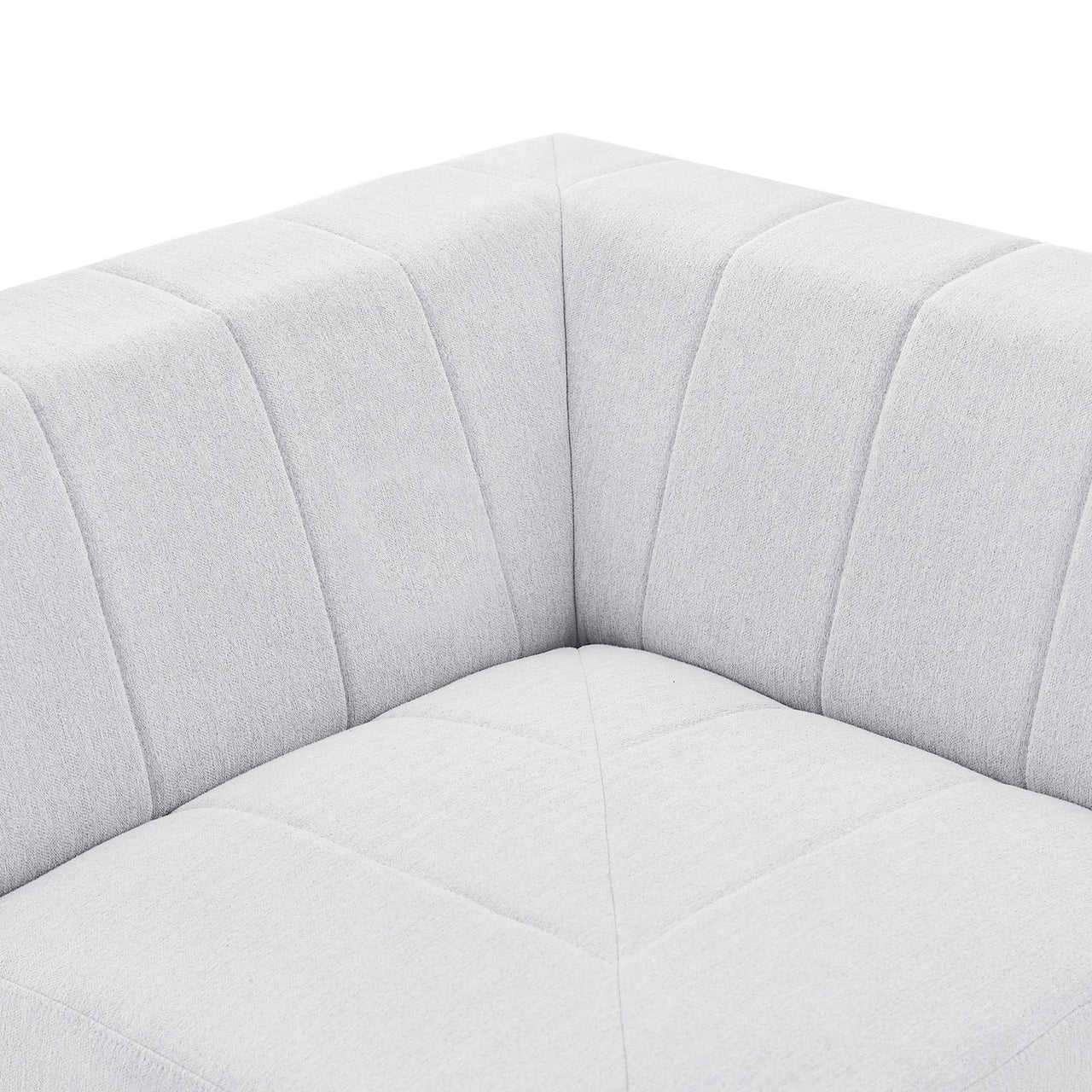 Barden Fabric Corner Chair | Modular Sectional Component, Ivory