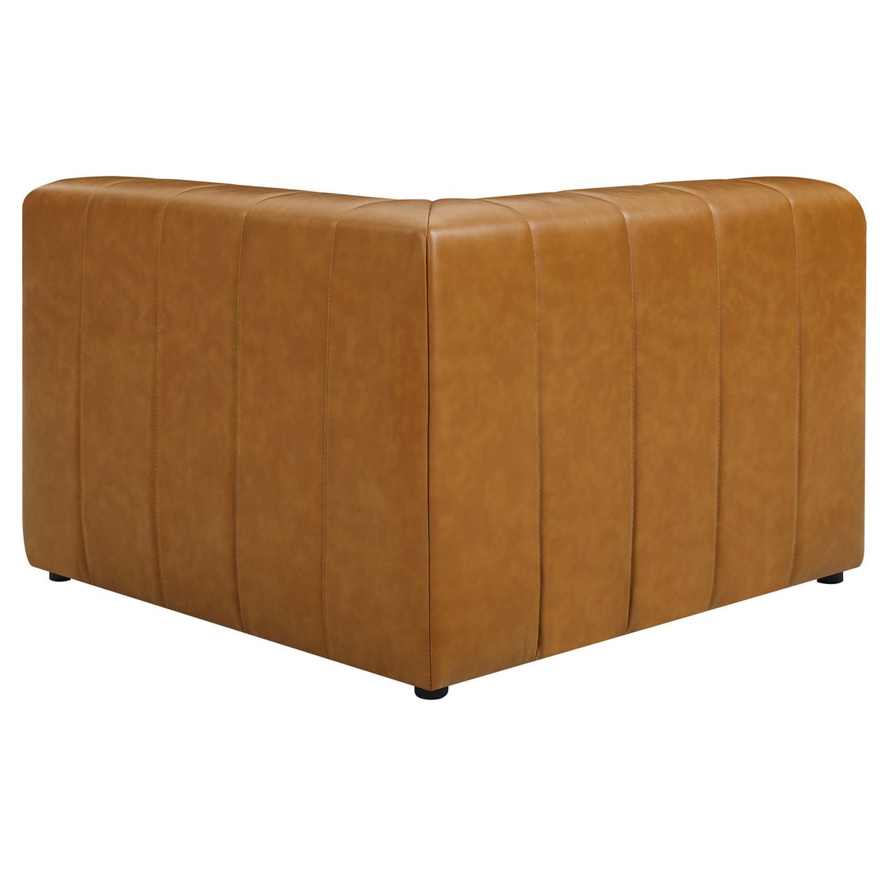 Barden Eco-Leather Corner Chair | Modular Sectional Component, Tan
