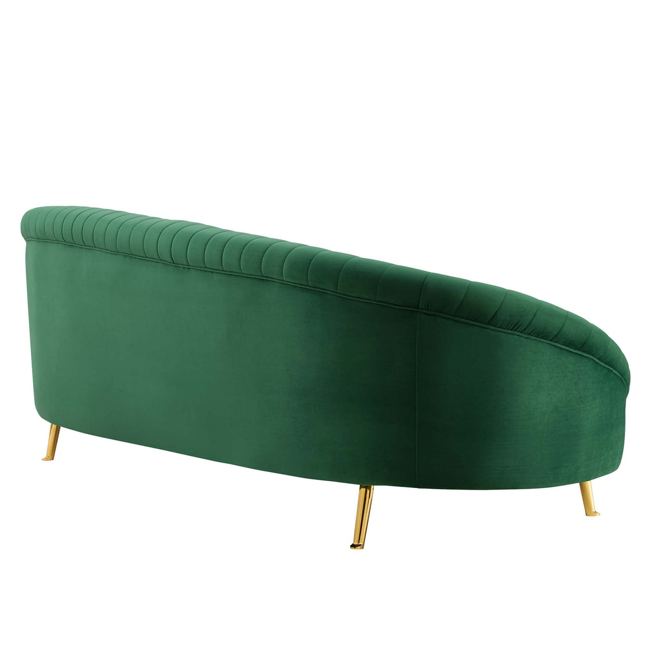 Vauxlyn Upholstered Velvet Sofa, Emerald
