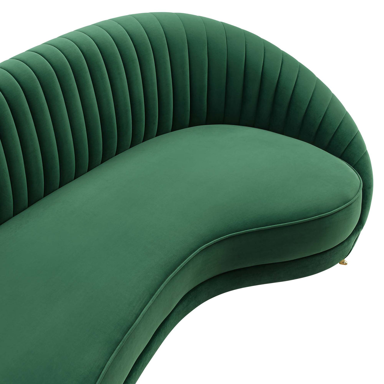 Vauxlyn Upholstered Velvet Sofa, Emerald