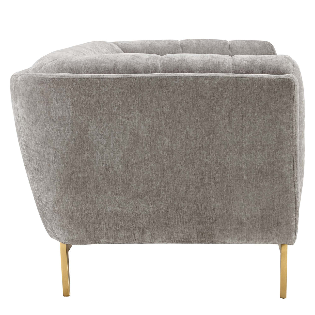 Caress Crushed Velvet Sofa, Light Gray