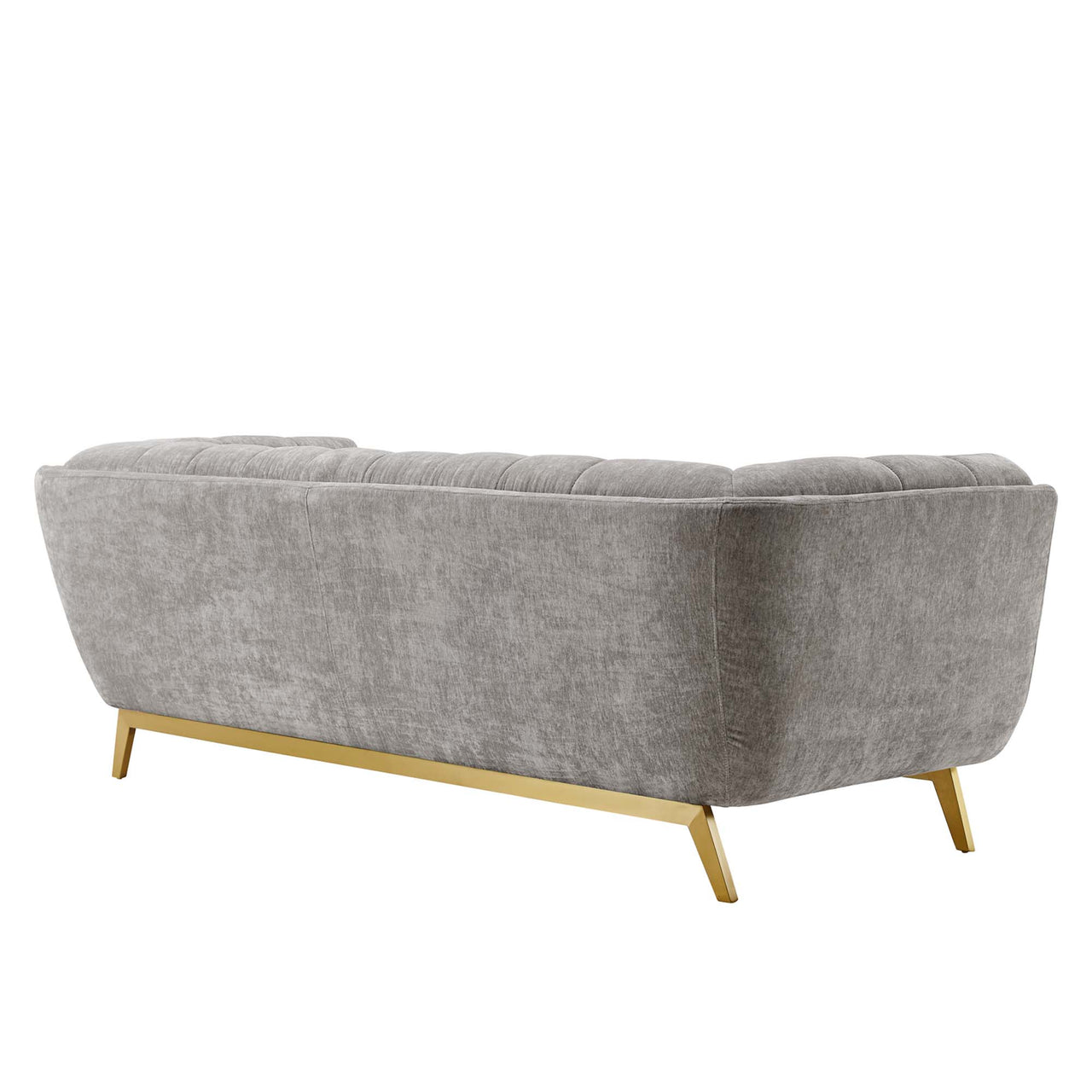 Caress Crushed Velvet Sofa, Light Gray