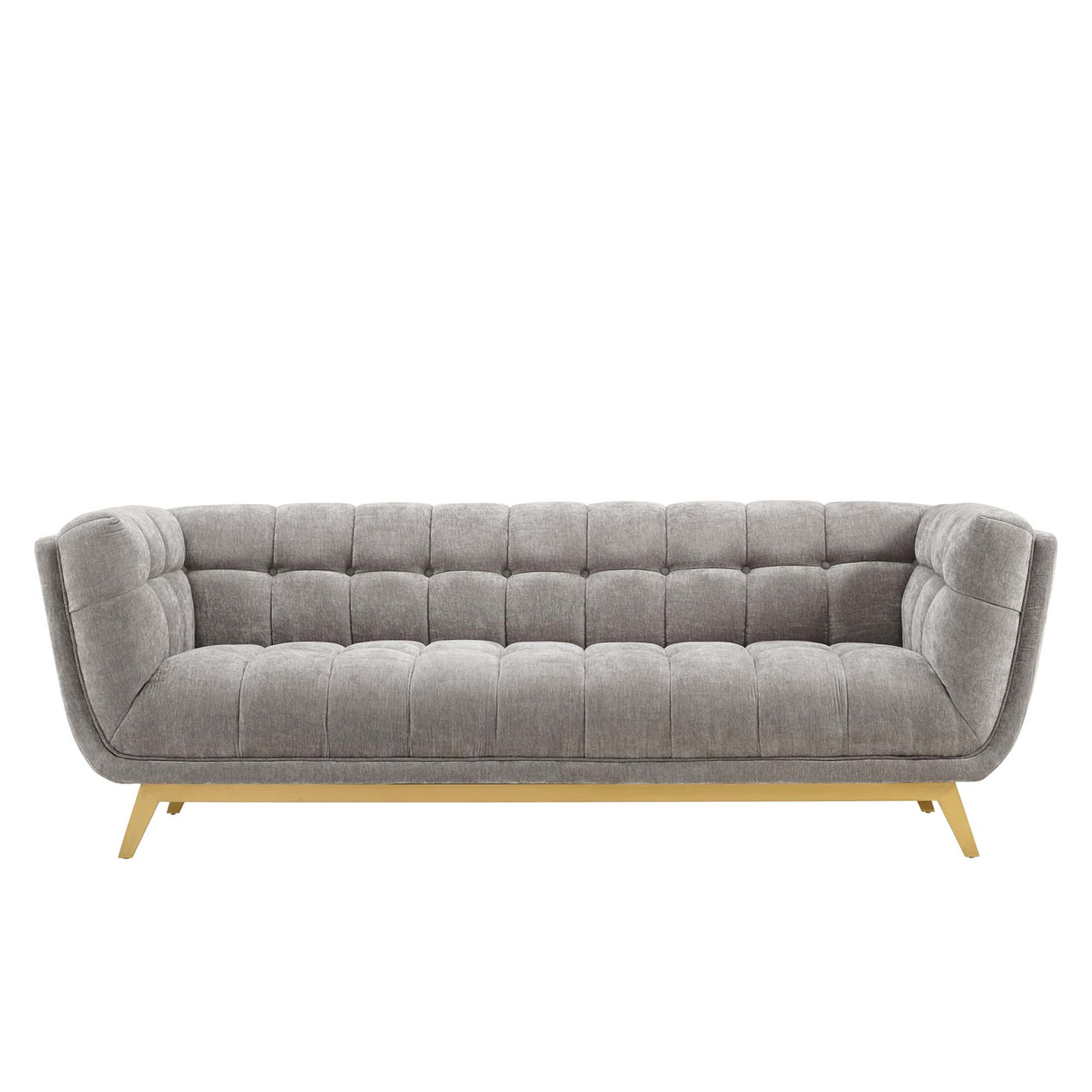 Caress Crushed Velvet Sofa, Light Gray
