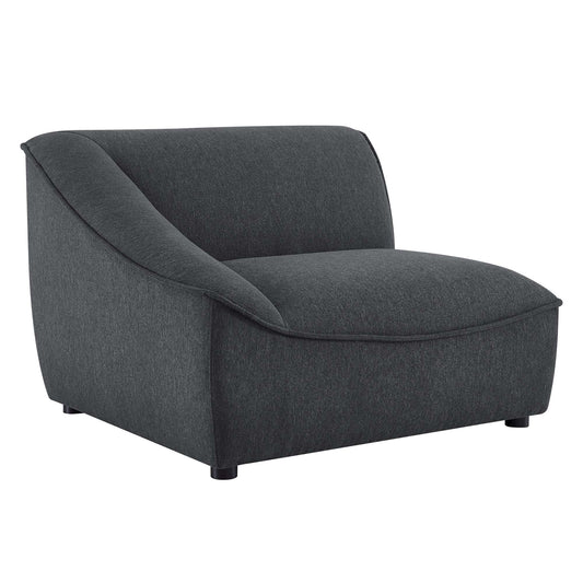 Rise Left-Arm Chair | Modular Sectional Component, Charcoal