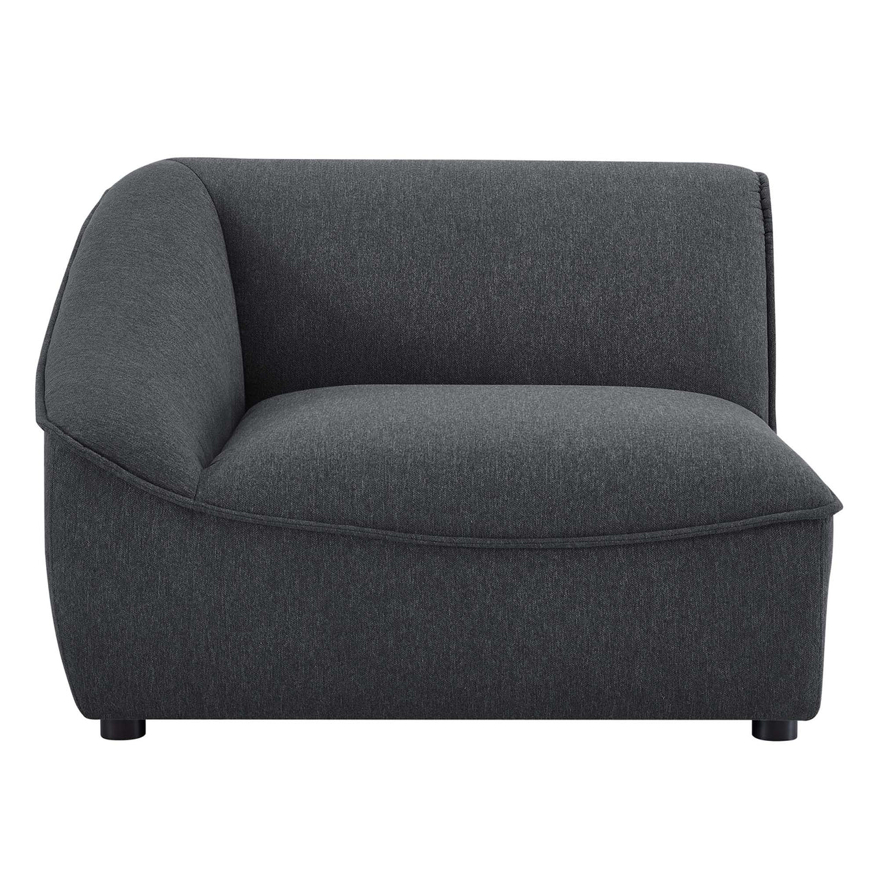 Rise Left-Arm Chair | Modular Sectional Component, Charcoal
