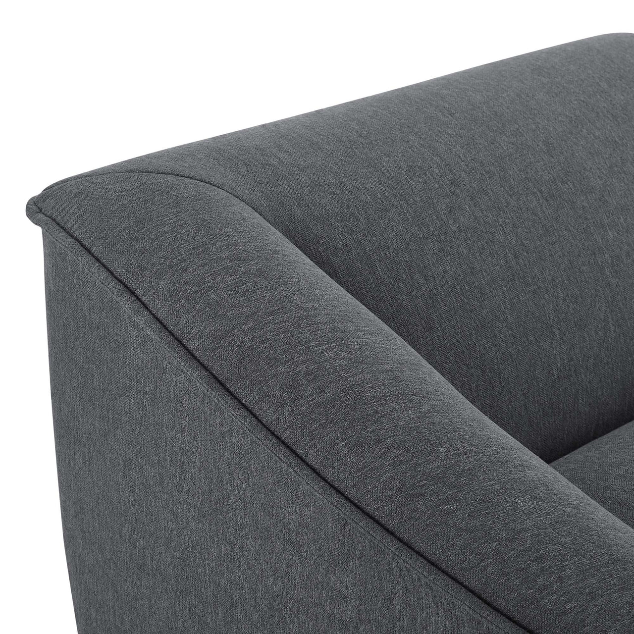 Rise Left-Arm Chair | Modular Sectional Component, Charcoal