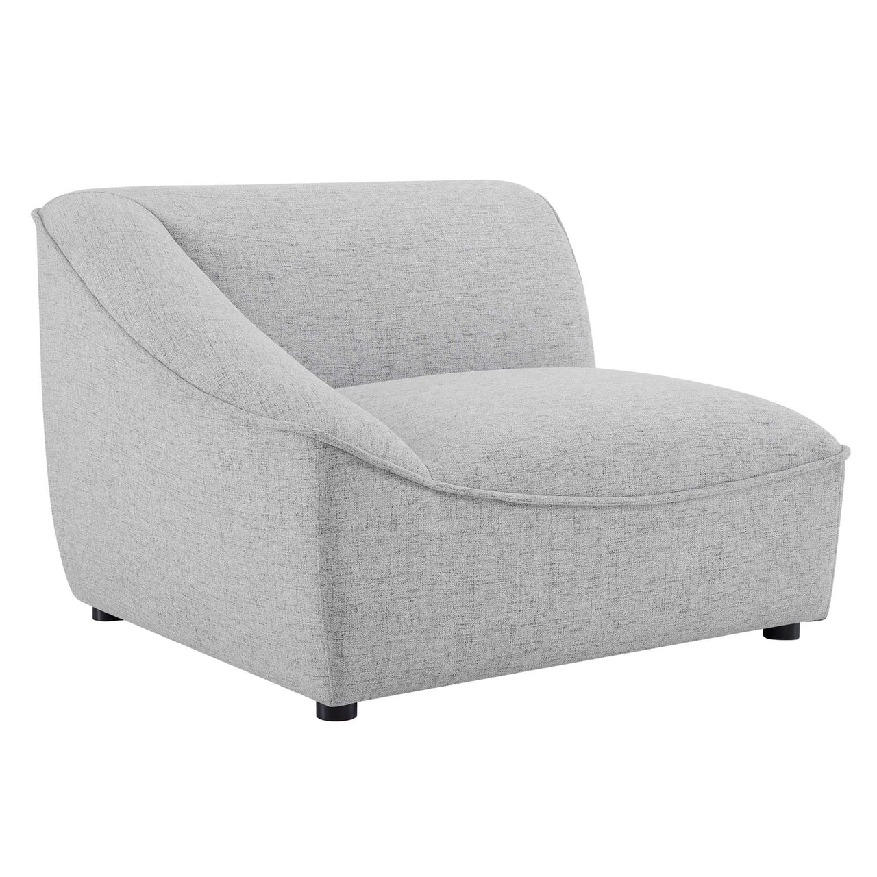 Rise Left-Arm Chair | Modular Sectional Component, Light Gray