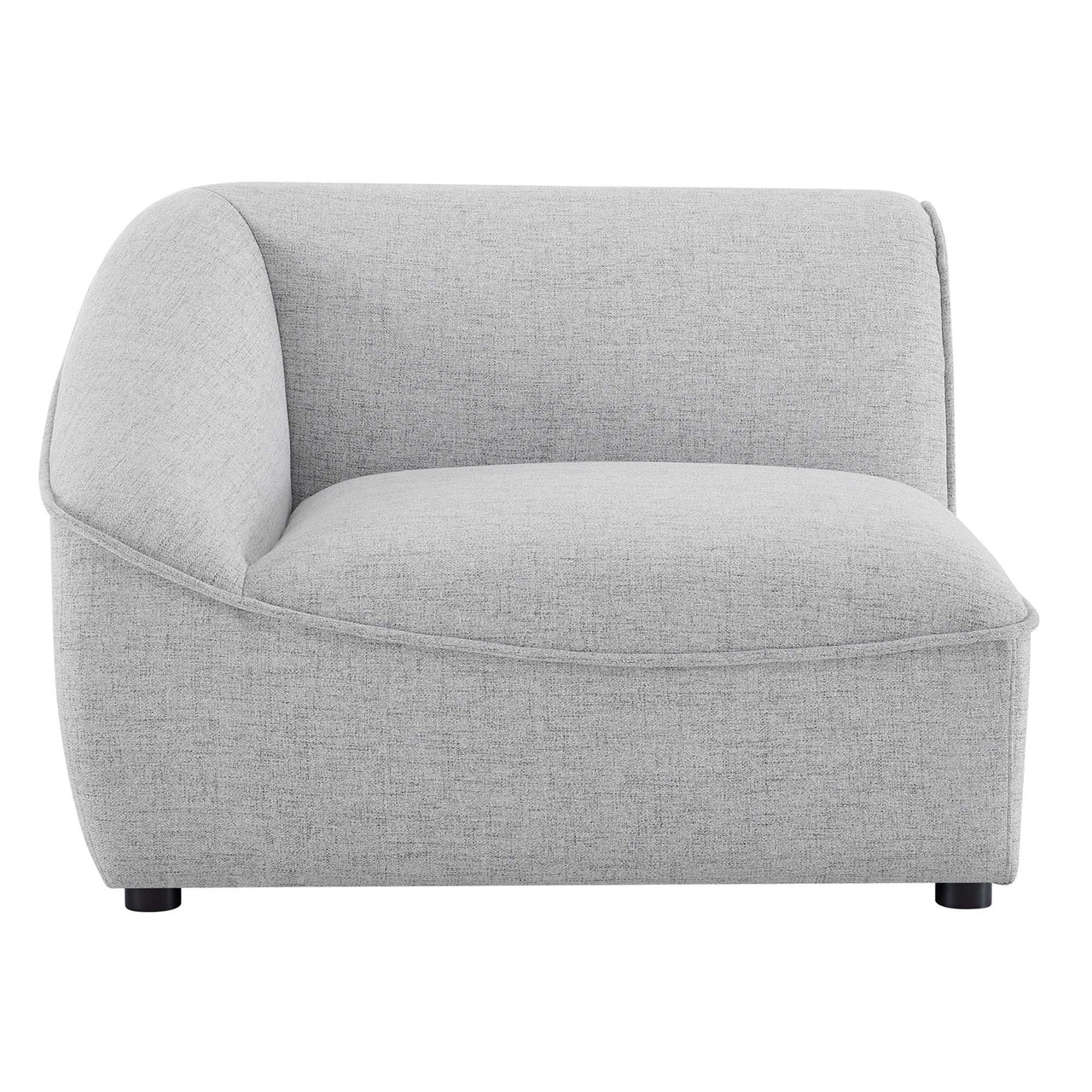 Rise Left-Arm Chair | Modular Sectional Component, Light Gray