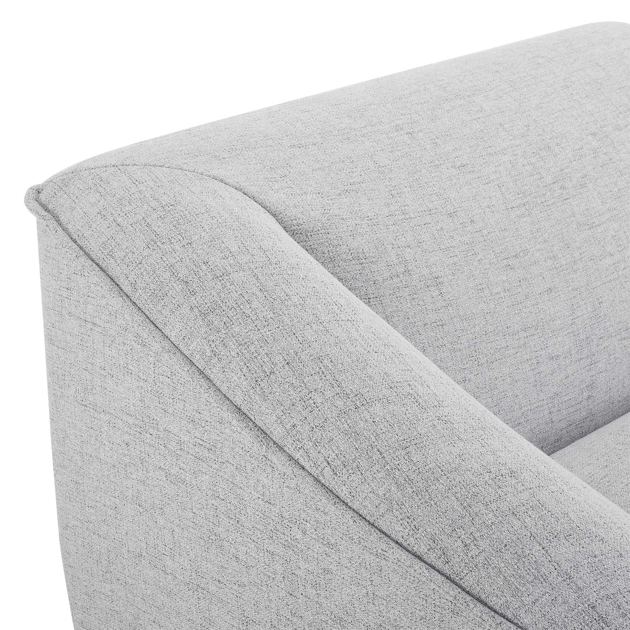 Rise Left-Arm Chair | Modular Sectional Component, Light Gray