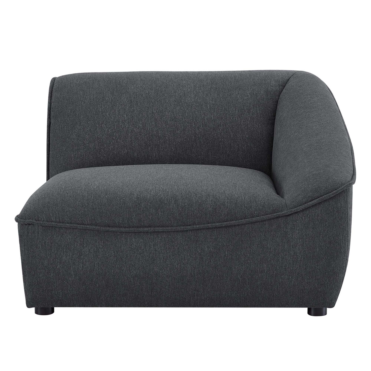 Rise Right-Arm Chair | Modular Sectional Component, Charcoal