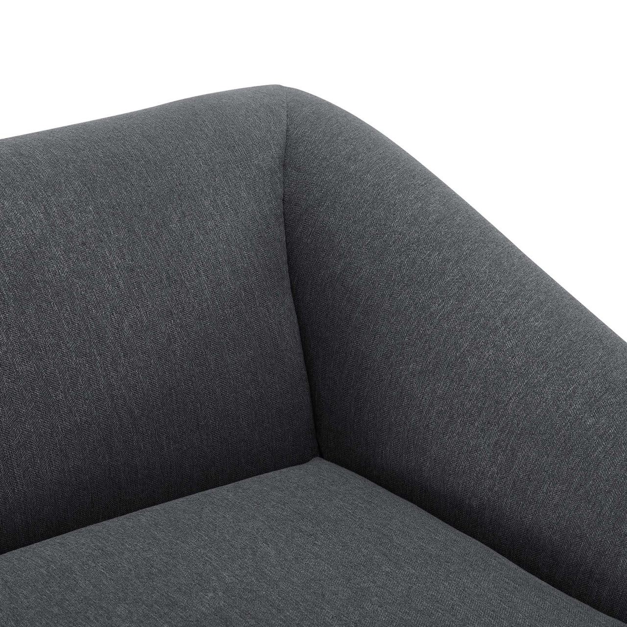 Rise Right-Arm Chair | Modular Sectional Component, Charcoal