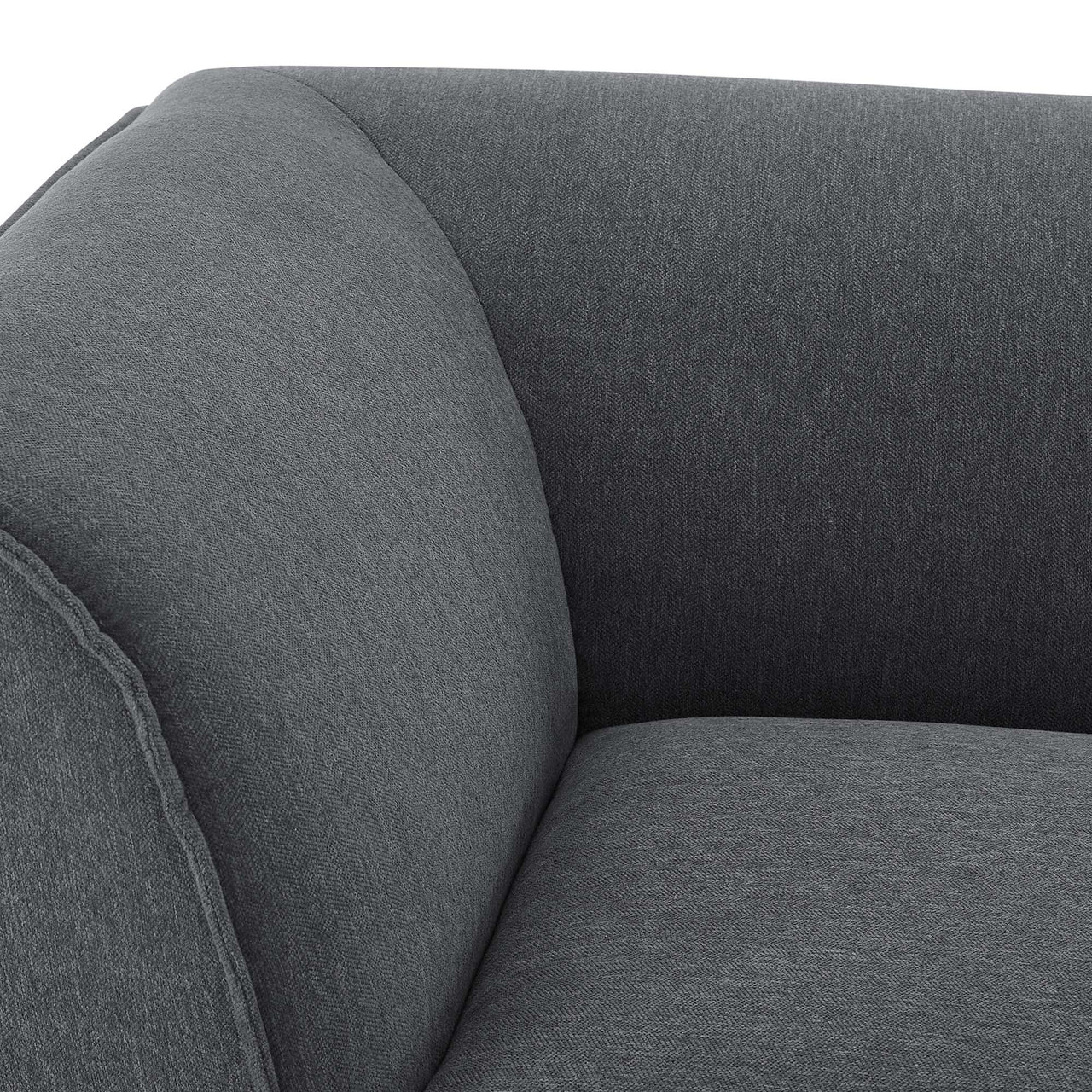 Rise Corner Chair | Modular Sectional Component, Charcoal