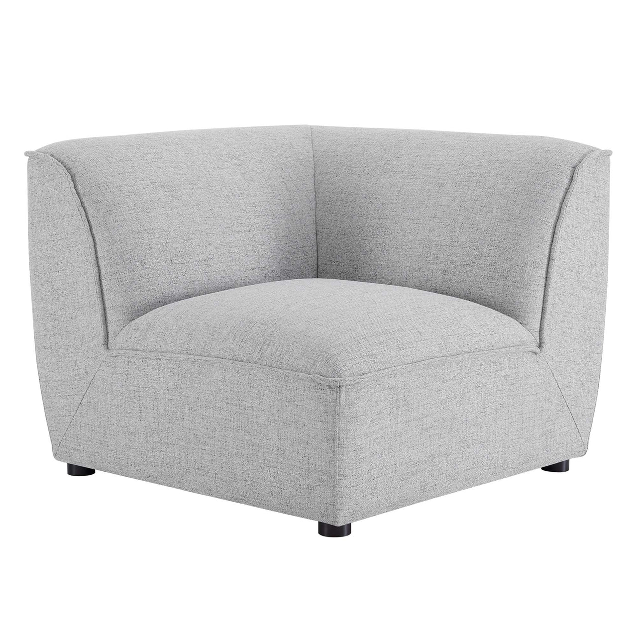 Rise Corner Chair | Modular Sectional Component, Light Gray