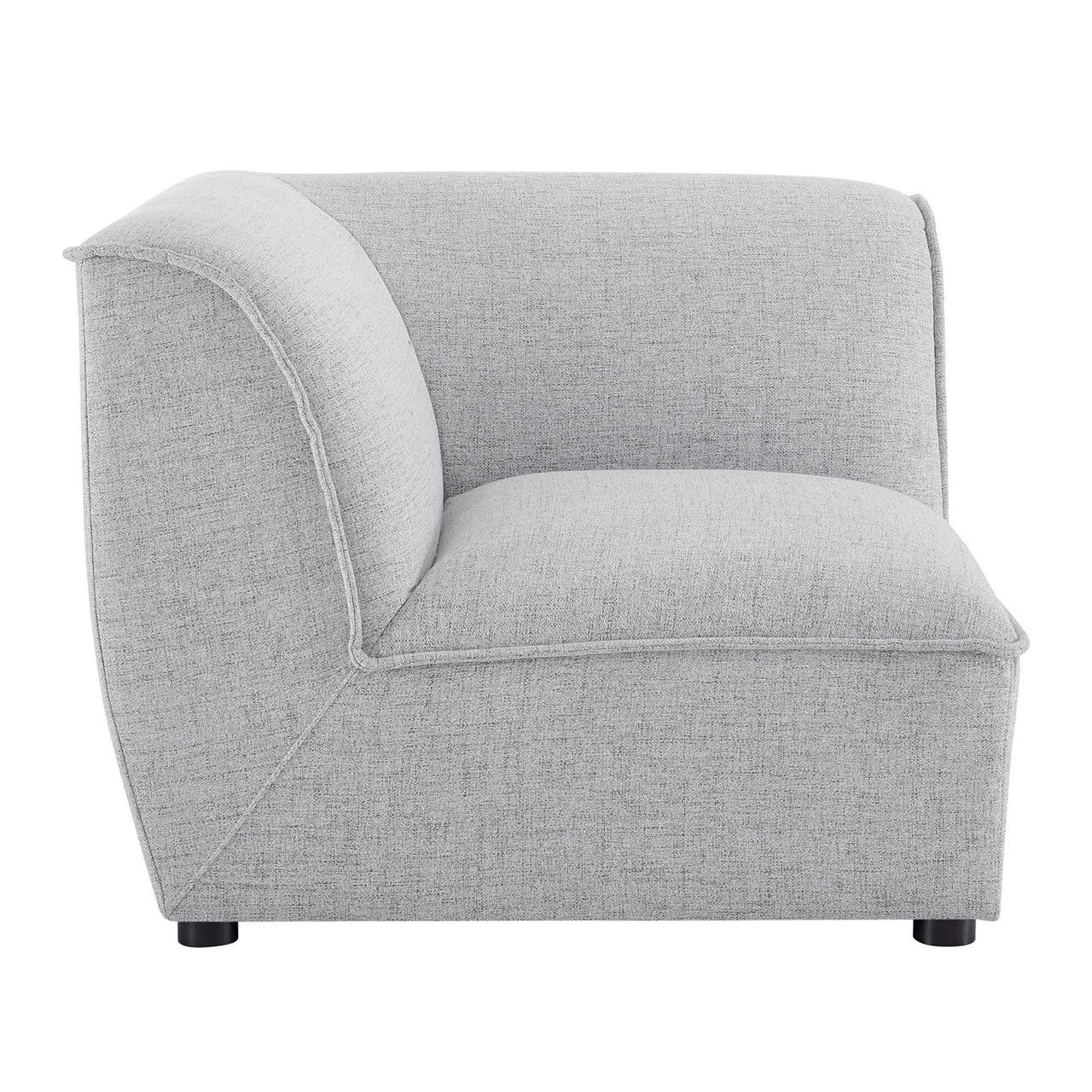 Rise Corner Chair | Modular Sectional Component, Light Gray