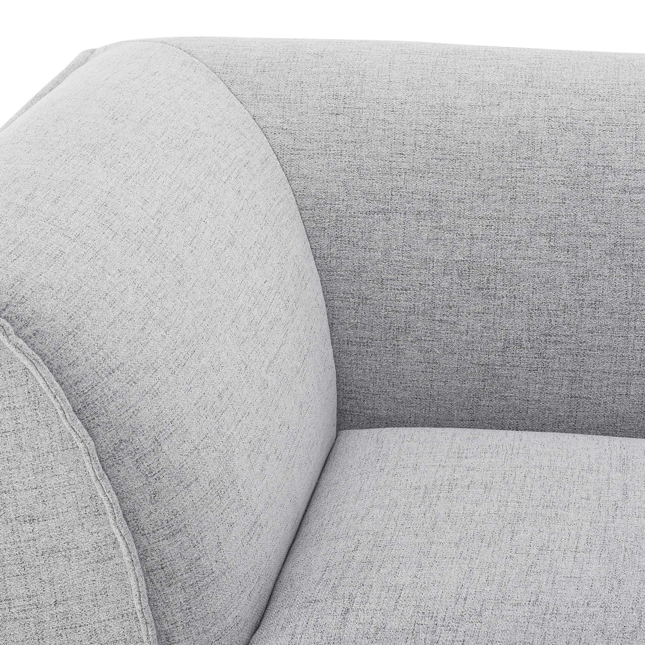 Rise Corner Chair | Modular Sectional Component, Light Gray