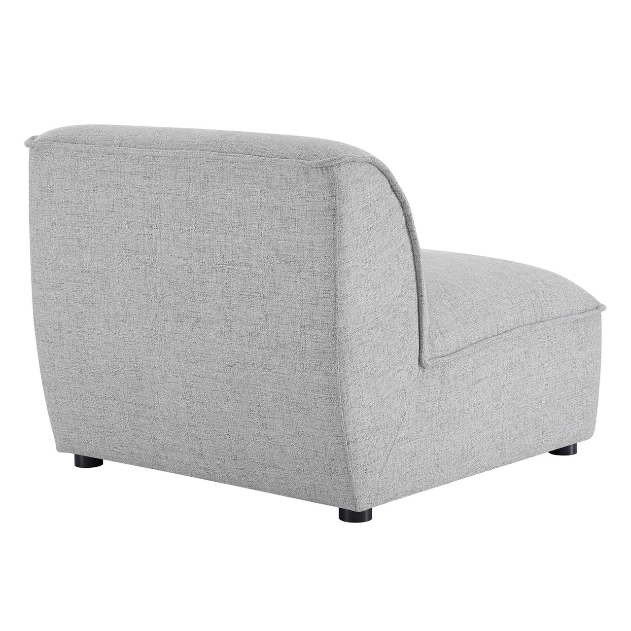 Rise Armless Chair| Modular Sectional Component, Light Gray