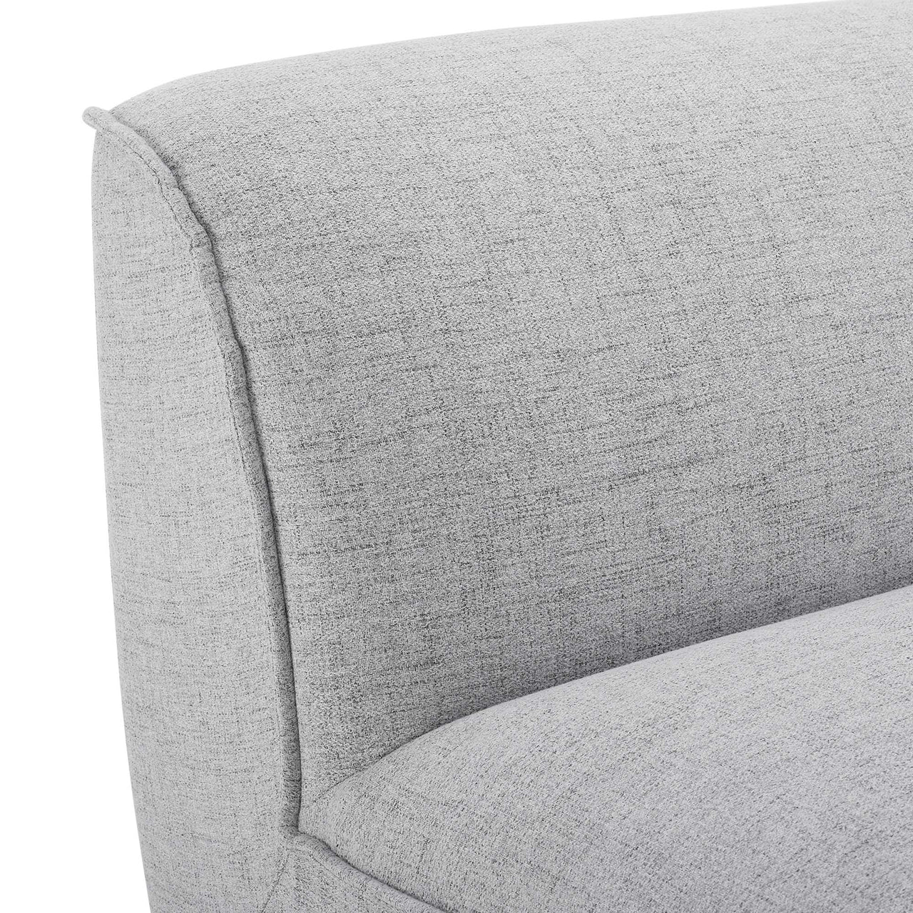 Rise Armless Chair| Modular Sectional Component, Light Gray