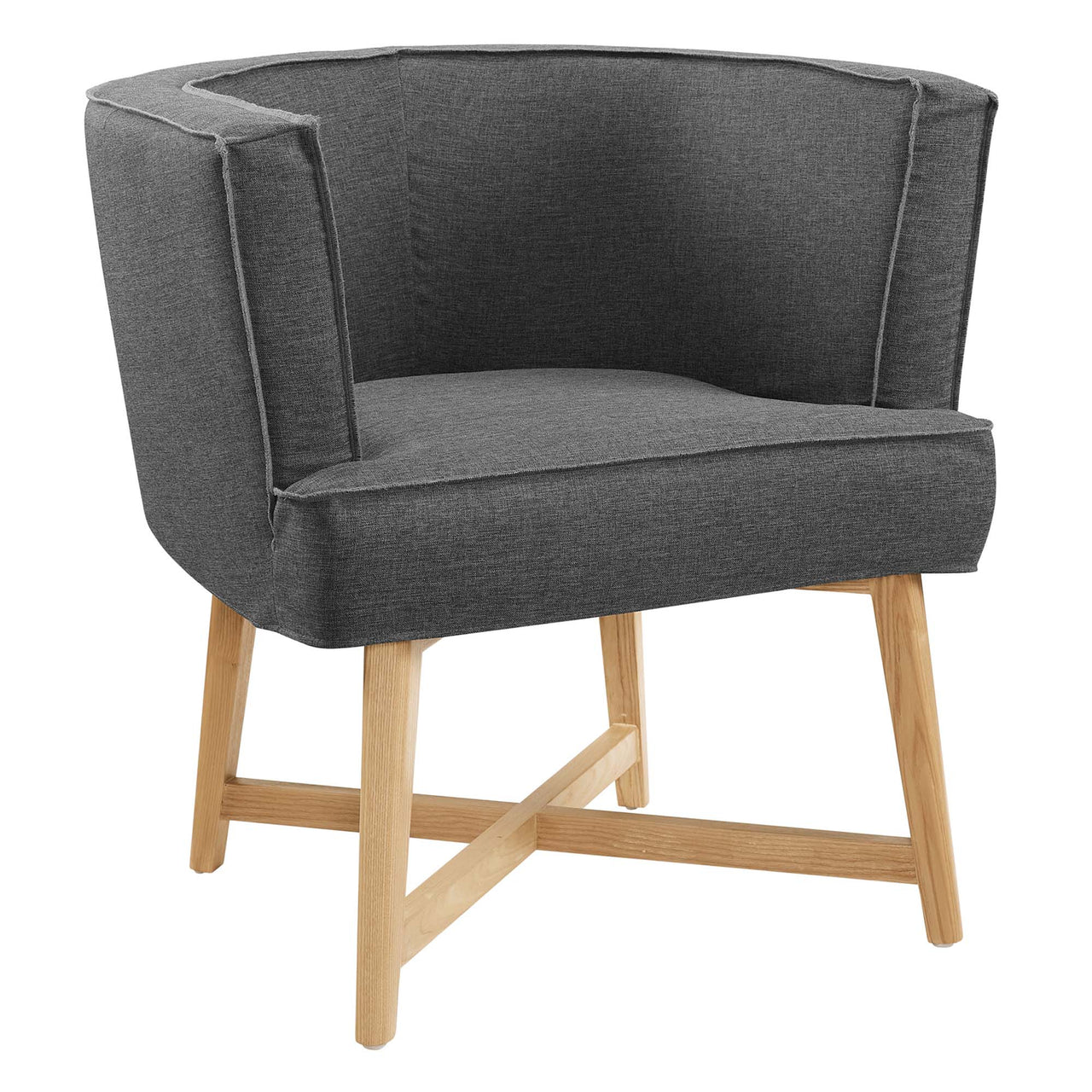 Haltrix Fabric Accent Chair Set of 2, Gray