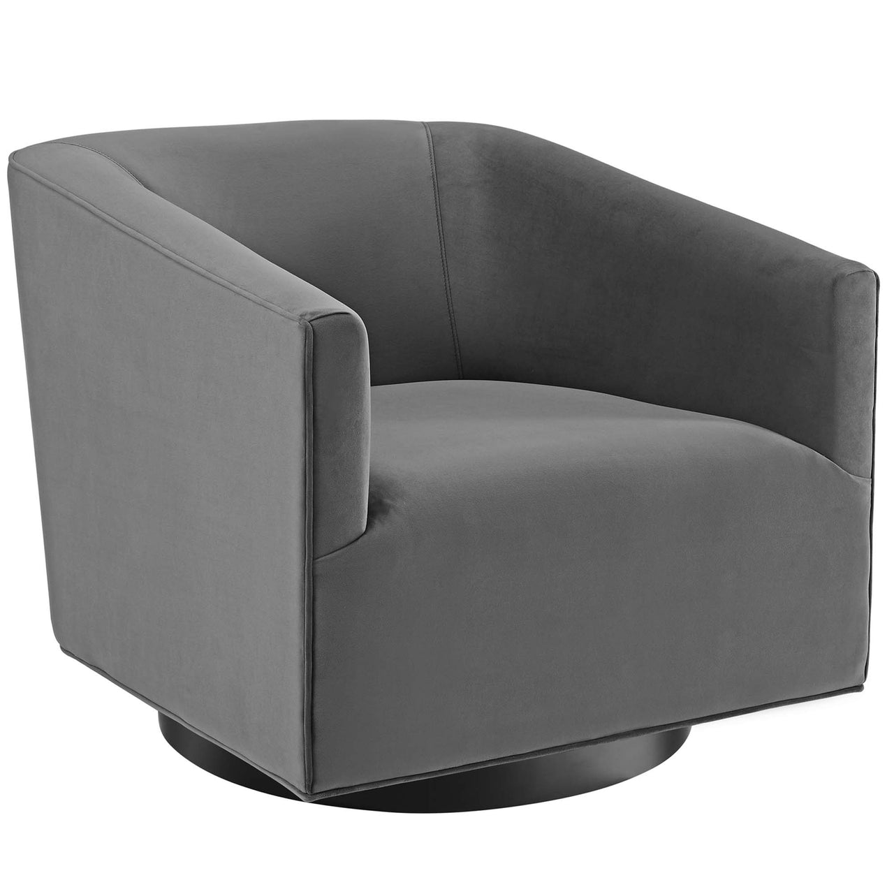 Windsor Upholstered Velvet Swivel Chair Set of 2, Gray