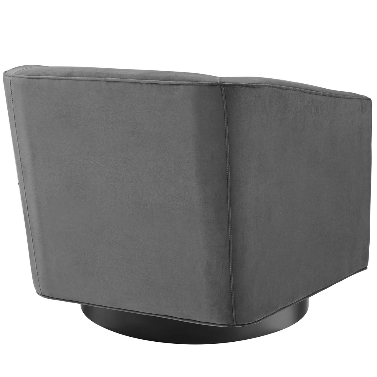 Windsor Upholstered Velvet Swivel Chair Set of 2, Gray