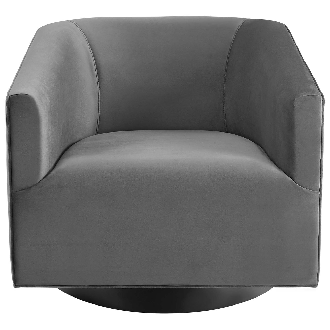 Windsor Upholstered Velvet Swivel Chair Set of 2, Gray
